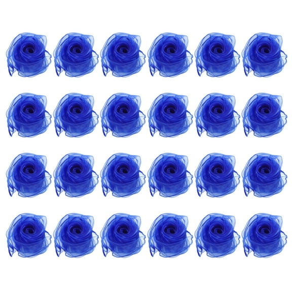 Uxcell 24Pcs Dance Scarves 24" x 24" Juggling Scarves for Play Magic Music Blue
