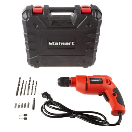 Stalwart Electric Power Drill with 6-Foot Cord – Variable Speed, Reversable Wired