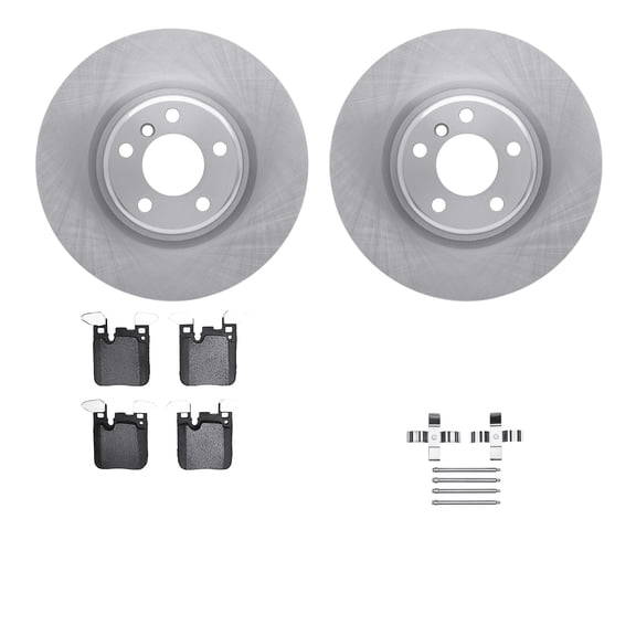 Dynamic Friction Company Rear Brake Rotors with 5000 Advanced Brake Pads includes Hardware 6512-31590