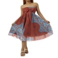 thumbnail image 3 of EIMELI Jupe Maxi Boho pour Femmes Taille Élastique Longue Style Hippie Boho Bleu Vert G, 3 of 8