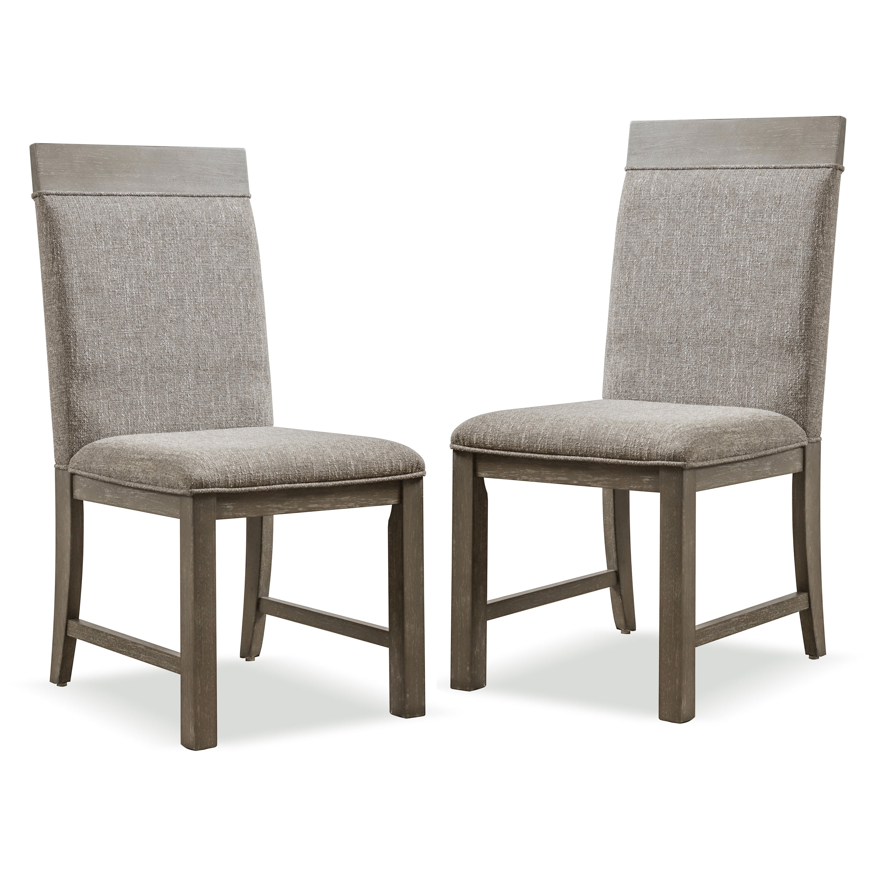 Furniture of America Telli Transitional Upholstered Dining Side Chair, Gray (Set of 2)