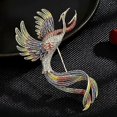 thumbnail image 3 of Phoenix Brooch Shiny Rhinestone Colorful Realistic Phoenix Chinese Style Sweater Formal Coat Clothes Pin Jewelry Gift Clothing Accessories, 3 of 4
