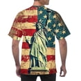 thumbnail image 4 of Gamivast 4Th of July Patriotic T-Shirts for Men USA American Flag Short Sleeve Crewneck Stars And Stripes Heart Graphic Casual Loose Fit Summer Tops, 4 of 6