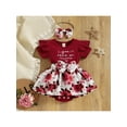 thumbnail image 2 of Babibeauty Newborn Baby Girl Summer Clothes Floral Fly Sleeve Romper Jumpsuit Shorts Outfits Set, 2 of 9