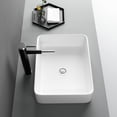 thumbnail image 4 of 19"x15" Vessel Sink Rectangule Bowl Sinks for Bathrooms White Vessel Sink Above Counter Rectangular Ceramic Vessel Bathroom Sink Porcelain Lavatory Vanity Sink Basin, 4 of 6
