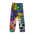 thumbnail image 3 of Lsque Geometry Dash Print Men's Pajama Pants, Lounge Pant - Comfortable Home Wear,Elastic Waistband, Stylish Design-Medium, 3 of 9