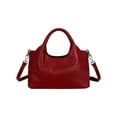 thumbnail image 4 of LUXUR Ladies Genuine Leather Top Handle Handbag Women Classic Satchel Crossbody Bags Purse Daily Portable Detachable Tote Red, 4 of 7