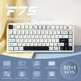 thumbnail image 2 of Aula F75 75% Tri-Mode Wireless Mechanical Gaming Keyboard, Hot Swappable Reaper Switches, RGB Backlit, Bluetooth/2.4GHz/USB-C, Media Knob Control, 4000 mAh Battery, Light Blue, 2 of 23