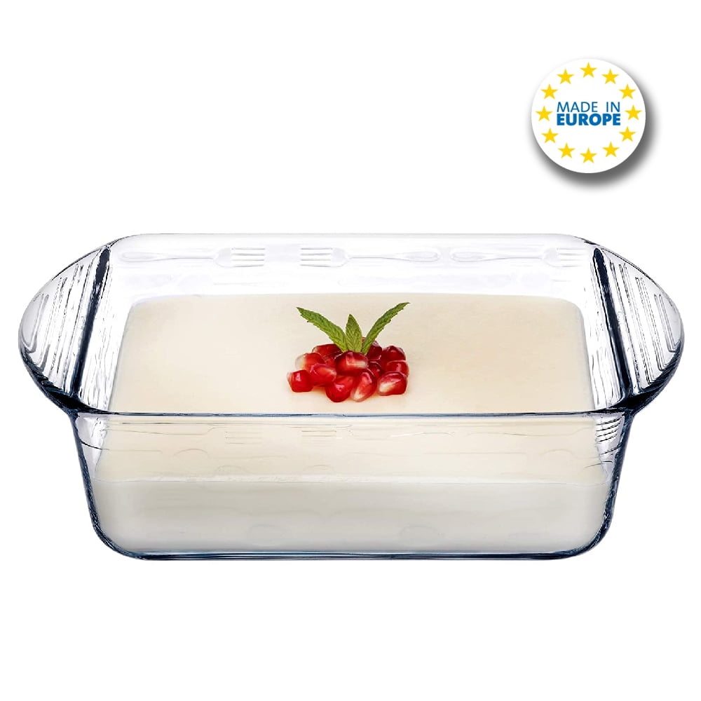 Borcam Quality Rectangular Casserole Bakeware with Lid Glass Oven Dish Ovenware 