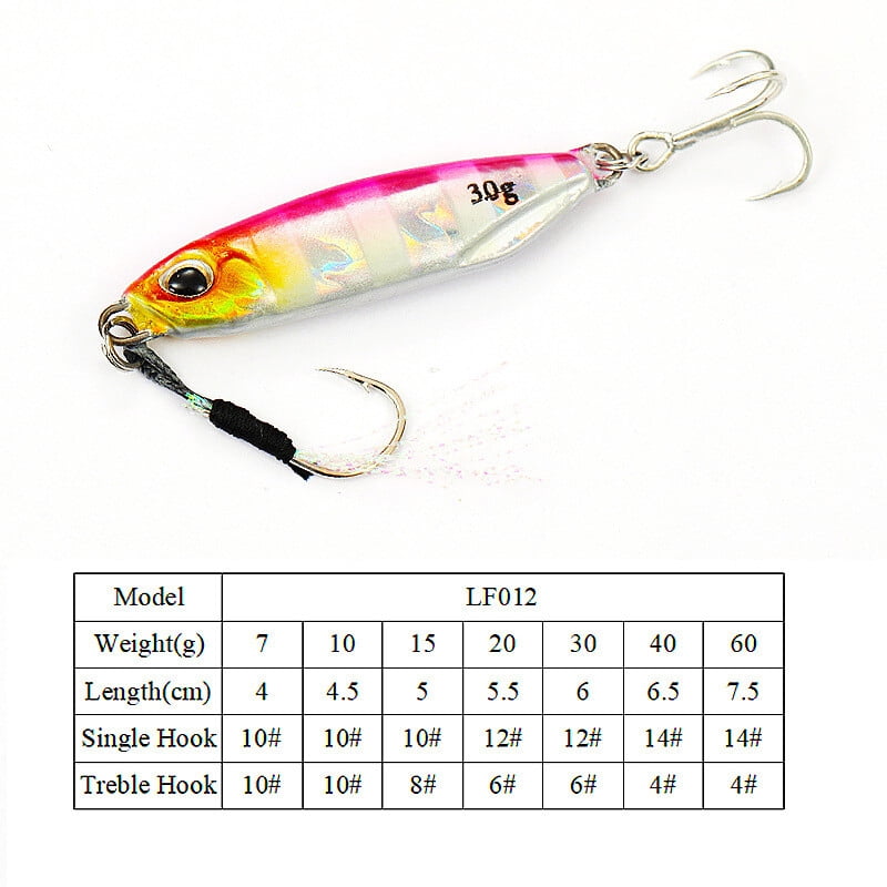 8 Pack Offshore Micro Butterfly Metal Jigs Fishing Lure Long Casting 7-60G