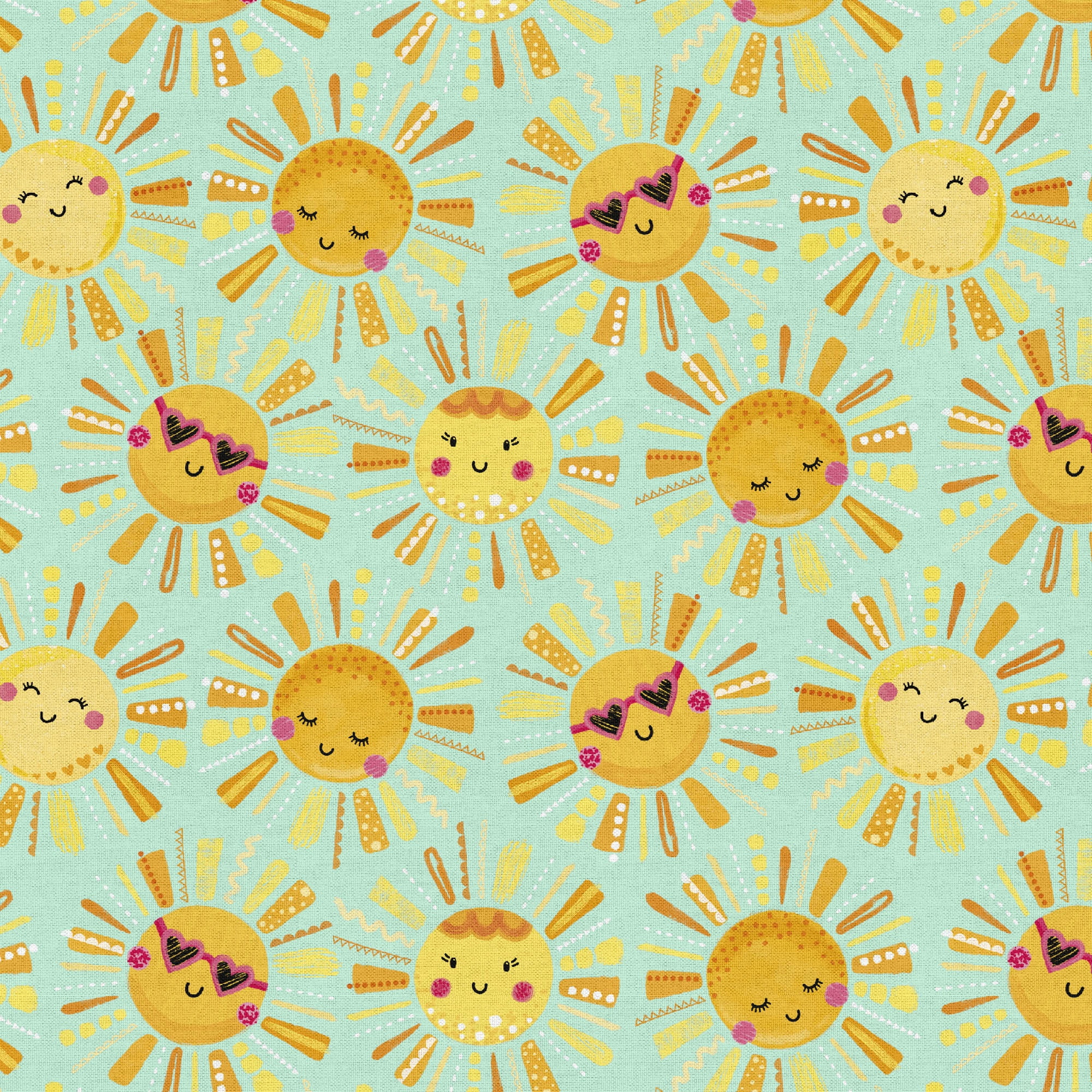 Fabric Editions 18" x 21" 100% Cotton Sunshine Precut Sewing & Craft Fabric, Multicolor 10 Pieces