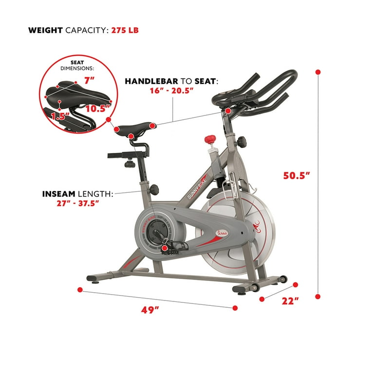 Sunny Health Fitness Indoor Cycling Bike SF B1879 Magnetic Resistance Walmart