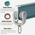 thumbnail image 3 of GXCZ Curtain Rods Bendable Curtain Track, Double Bar Rail For Curtains, Flexible Curtain Ceiling Track System Room Divider Curtain Rail For Curved Shower Curtain &amp; Rv(Green-ceiling,180cm-2x90cm), 3 of 7