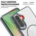 thumbnail image 6 of ELEHOLD Clear Magnetic Wallet Case For Samsung Galaxy A36 5G , Mag Safe Compatible Transparent Hard PC + TPU Back Shockproof Protection Case Cover with Magnetic Card Holder ,Gray, 6 of 8