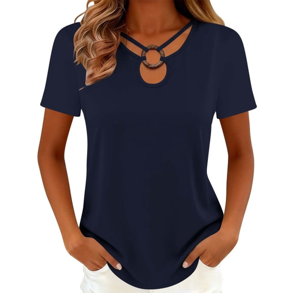 Womens Funny T Shirts Cotton Womens Summer Shirts with Sleeves Summer Tops for Women Over 50 2025 Women Outfits Sets Tummy Control