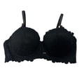 thumbnail image 2 of Women‘s Lace Push-Up Bra, Comfortable Underwire & Full Coverage, Perfect Gift for Girlfriend, Valentine’s Day & Boudoir Black Large, 2 of 4