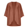 thumbnail image 4 of Women's Kimono Cardigan 3/4 Sleeve Chiffon Lightweight Open Front Beach Cover-Up | Baberdicy | Women Chiffon Kimono Cardigan 3/4 Sleeve Chiffon Open Front (Brown | M), 4 of 5