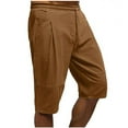 thumbnail image 2 of Plus Size Men Linen Shorts,Men's Linen Cotton Shorts Casual Elastic Waist Drawstring,Quick Dry Lightweight Summer Beach Shorts,Mens Linen Shorts Drawstring, 2 of 6