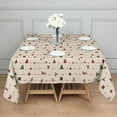 thumbnail image 3 of Beige Christmas Decoration Pattern Square Tablecloth,Waterproof Square Table Cover,Wipeable Spillproof Washable Table Cover for Home Kitchen Party Decor 52"x52"(132x132cm), 3 of 6