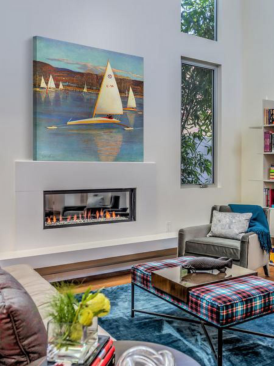 "Racing Boats" Painting Print on Wrapped Canvas