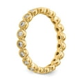 thumbnail image 4 of 14K Yellow Gold Ring Band Eternity Diamond Round Polished 1 2ct Bezel Set , Size 6, 4 of 4