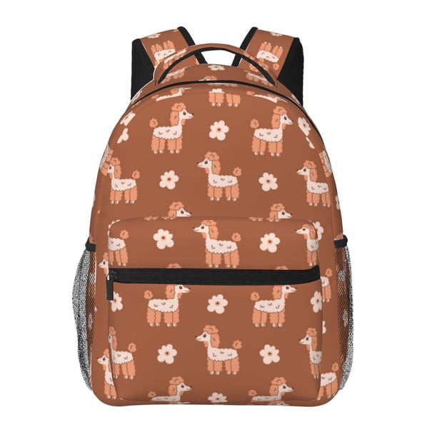 Easygdp Cute Poodle Dog Mochila Ergonómica Versátil para Laptop - Múltiples Bolsillos, Correas Ajustables, Unisex para Escuela, Viajes y Actividades al Aire Libre-One Size