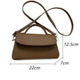thumbnail image 2 of Women Vegan Leather Handbags Ladies Purse Tote Shoulder Bag,Dark brown，G168120, 2 of 5