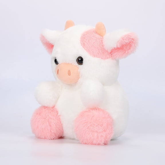 Mini Pink Palm Pals - 5" Belle Strawberry Cow - Adorable Stuffed Animal