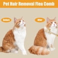 thumbnail image 6 of Wipe-Clean Pet Grooming Brush for Dogs & Cats, Stainless Steel Teeth Long & Short, Hair & Flea Removal Tool,Yellow, 6 of 8