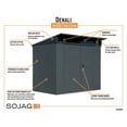 thumbnail image 4 of Sojag Denali 5 x 8 x 7 ft Anthracite Shed, 4 of 13