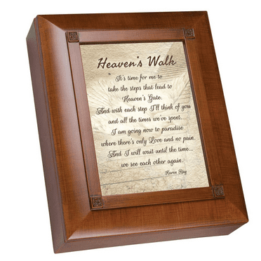 10" Brown and Beige Heavens Walk Rectangular Remembrance Box