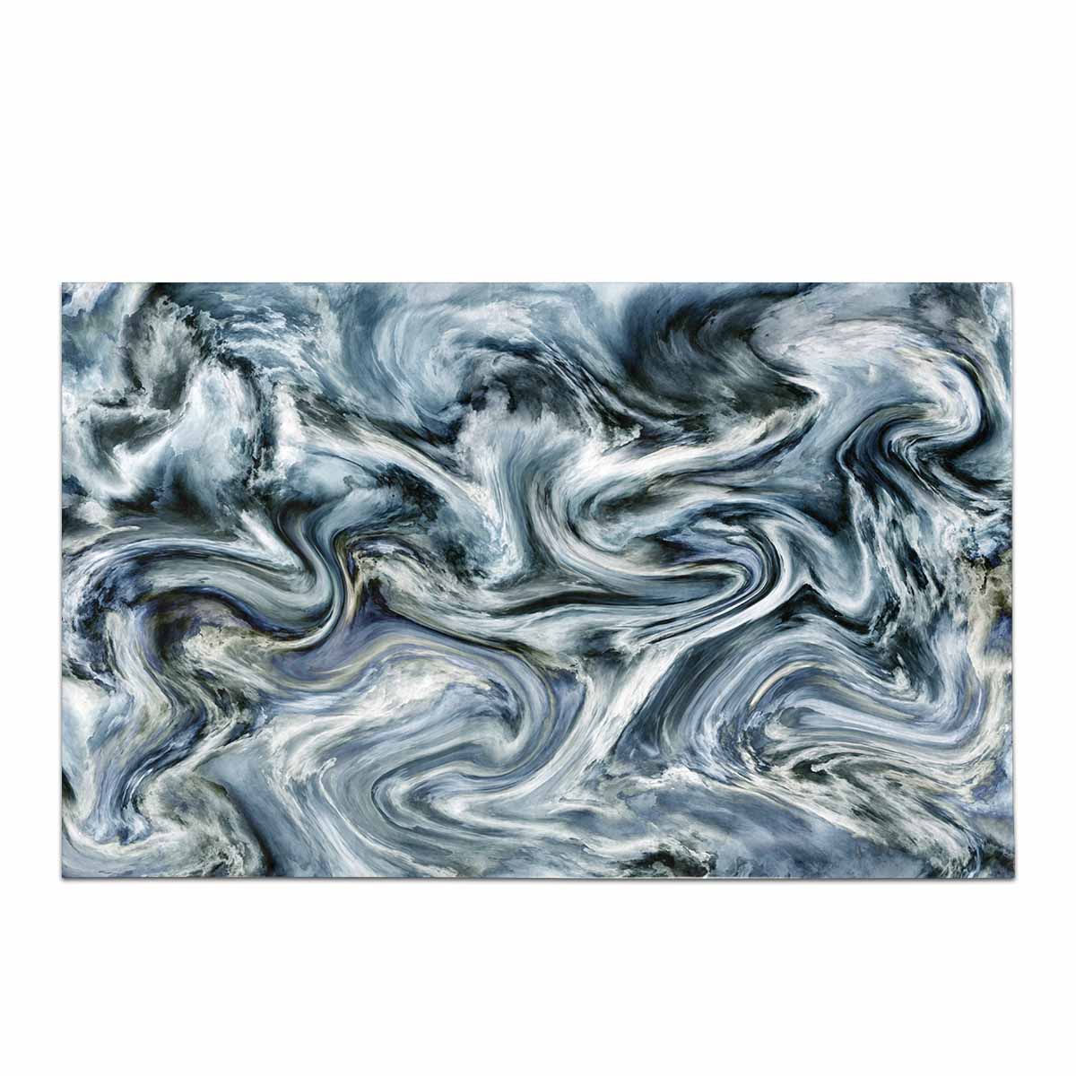 SUNENAT Abstract Blue Marble Stone Marbling Pattern Decor Non Slip Bath