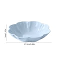 thumbnail image 2 of Flower Shaped Plastic Serving Bowl, Multi Use Fruit Candy Snack Tray, Cute Dessert Display for Home Office Coffee Table, Party Serving Platter​, Blue, 2 of 6