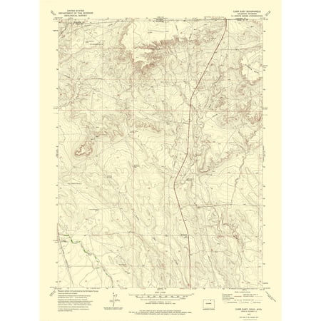 Topographical Map - Carr East Colorado Quad - USGS 1972 - Vintage Wall Art