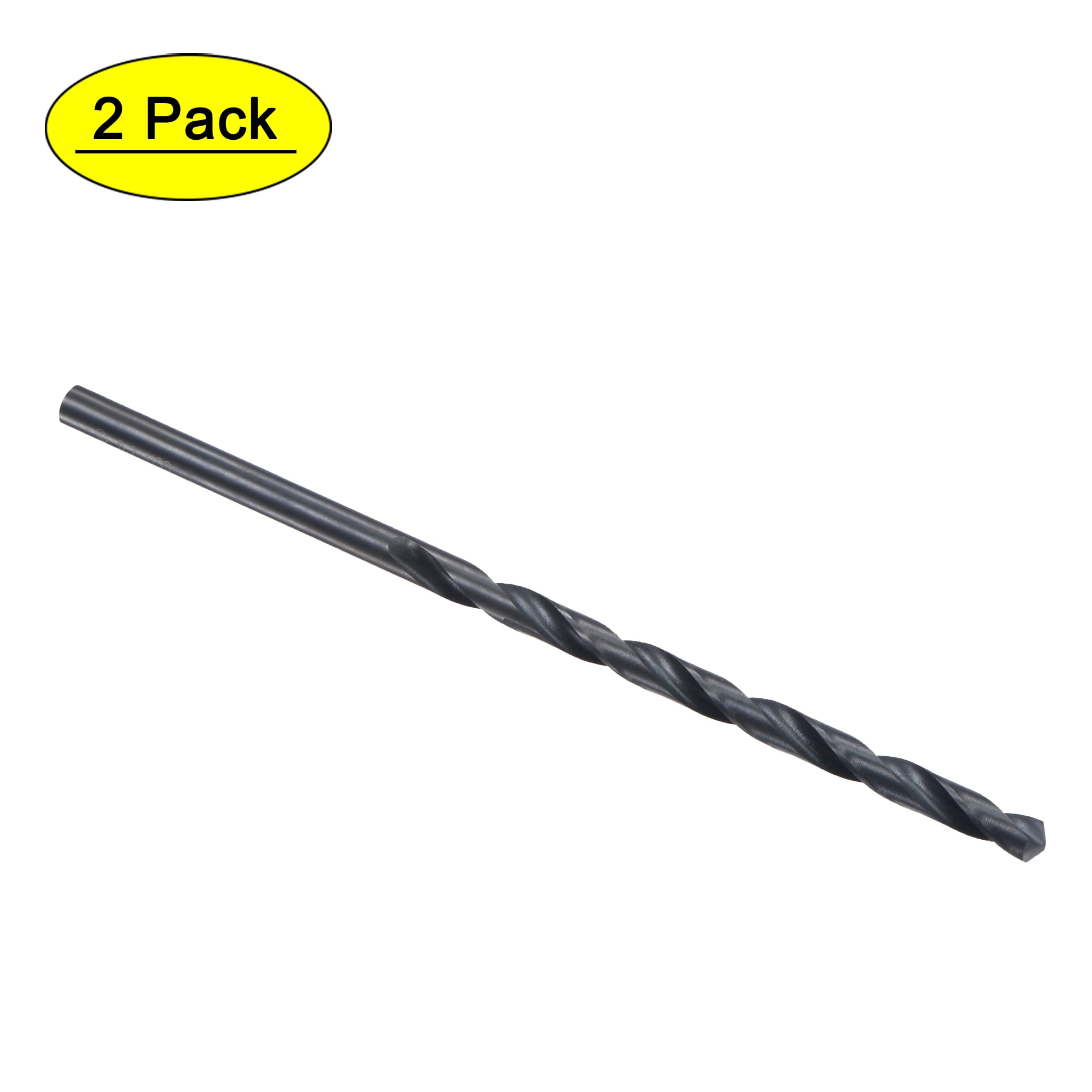 uxcell 5.2mm Dia HSS 2-Flute Straight Shank Twist Drill Bit Black Drilling Tool