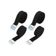 thumbnail image 1 of 4 Pièces Bagages Snaps-on Boucle Sangles de Cargaison Accessoire Toit Rangement Sangle Arrimage Fixation Corde à Rochet pour Ménage Extérieur Voyageant 3 Mètres, 1 of 8