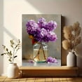 thumbnail image 6 of Glass Vase Lilac Bloom Canvas Wall Art, Soft Beige Background Floral Print, Timeless Home Wall Decor, 6 of 8