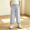 thumbnail image 5 of FAIWAD Joggers for Girls Loose Drawstring Waist Pants with Pockets Kids Casual Outdoor Clothes, 5 of 9