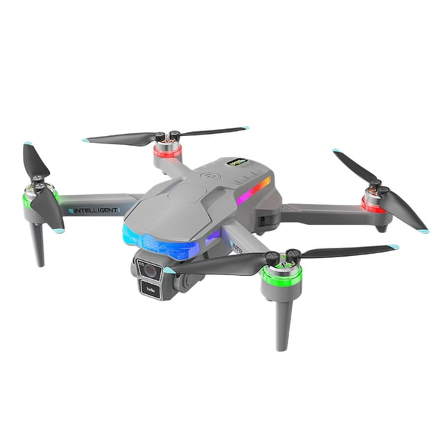 Pisexur Electrónica para Hombres Drone con Pantalla 1080P Control Remoto Motor Sin Escobillas y Luces Geniales Drones con Tarjeta de Almacenamiento Cuadricóptero RC con Retención de Altitud y Evitaci