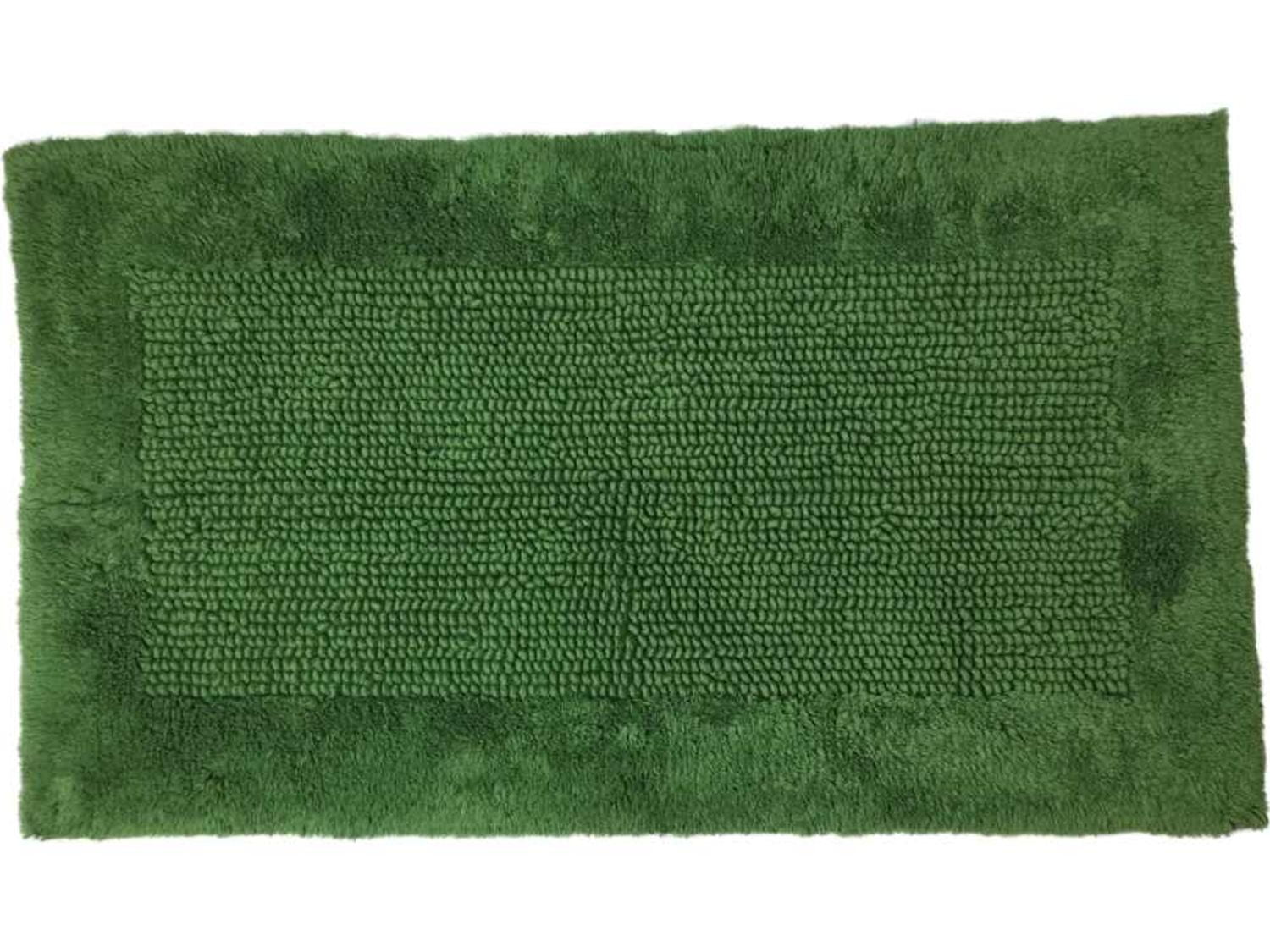 Chunky Textured Moss Green Bath Rug 20x34 Cotton Mat With Plush Border Walmart Com Walmart Com