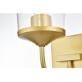 thumbnail image 4 of Living District Avani 1-Light Iron & Glass Bath Sconce in Chrome and Clear, 4 of 7