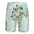 thumbnail image 6 of Naloa World Travel Map Men's Beach Shorts, Surfing shorts, Swim trunks, Quick Dry Swim Trunks for Surfing Beach Fun - XX-Large, 6 of 9