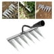 thumbnail image 5 of 2x Rastrillo de deshierbe de alta resistencia Rastrillo de jardín Aflojar la tierra Plantar Siembra Manual 6 dientes 7 dientes, 5 of 9