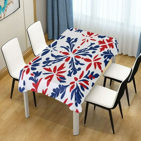 

60x108 Inch Tablecloth Polyester Square Tablecloth for Home Kitchen Dinner Decor Symmetrical Design Pattern