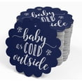 thumbnail image 4 of Inkdotpot Pack Of 100 Baby It's Cold Outside Baby Shower Favor Paper Tags Craft Real Silver Foil Hang Tags, 4 of 7