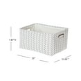 thumbnail image 3 of Mainstays Black and White Lines Canvas Fabric Decorative Storage Basket with Handles, 15 in x 8 in x 11 in, 3 of 8