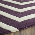 thumbnail image 3 of SAFAVIEH Cambridge Leon Geometric Wool Area Rug, Purple/Ivory, 6' x 6' Round, 3 of 7