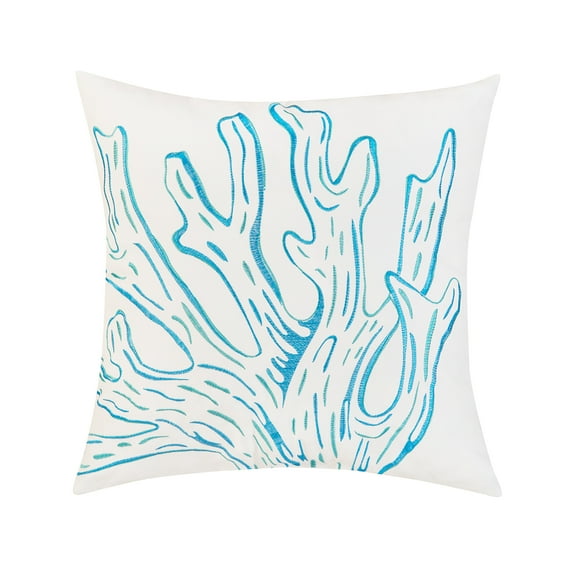 Coral Silhouette Indoor/Outdoor Accent Throw Pillow 18" x 18"