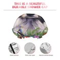 thumbnail image 3 of KLL Colorful Flower Dog Pattern Shower Cap & Bath Cap for Women,Reversible Oversized Waterproof Shower Caps for all Hair Lengths,Elastic Reusable Bathing Hair Cap, 3 of 6