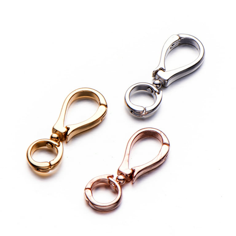 Zpsolution Double Opening Interchangeable Pearl Enhancer Connector  Shortener Pendant Bail Clasp Infinity Figure Eight Shaped Silver/Gold/Rose  Gold 